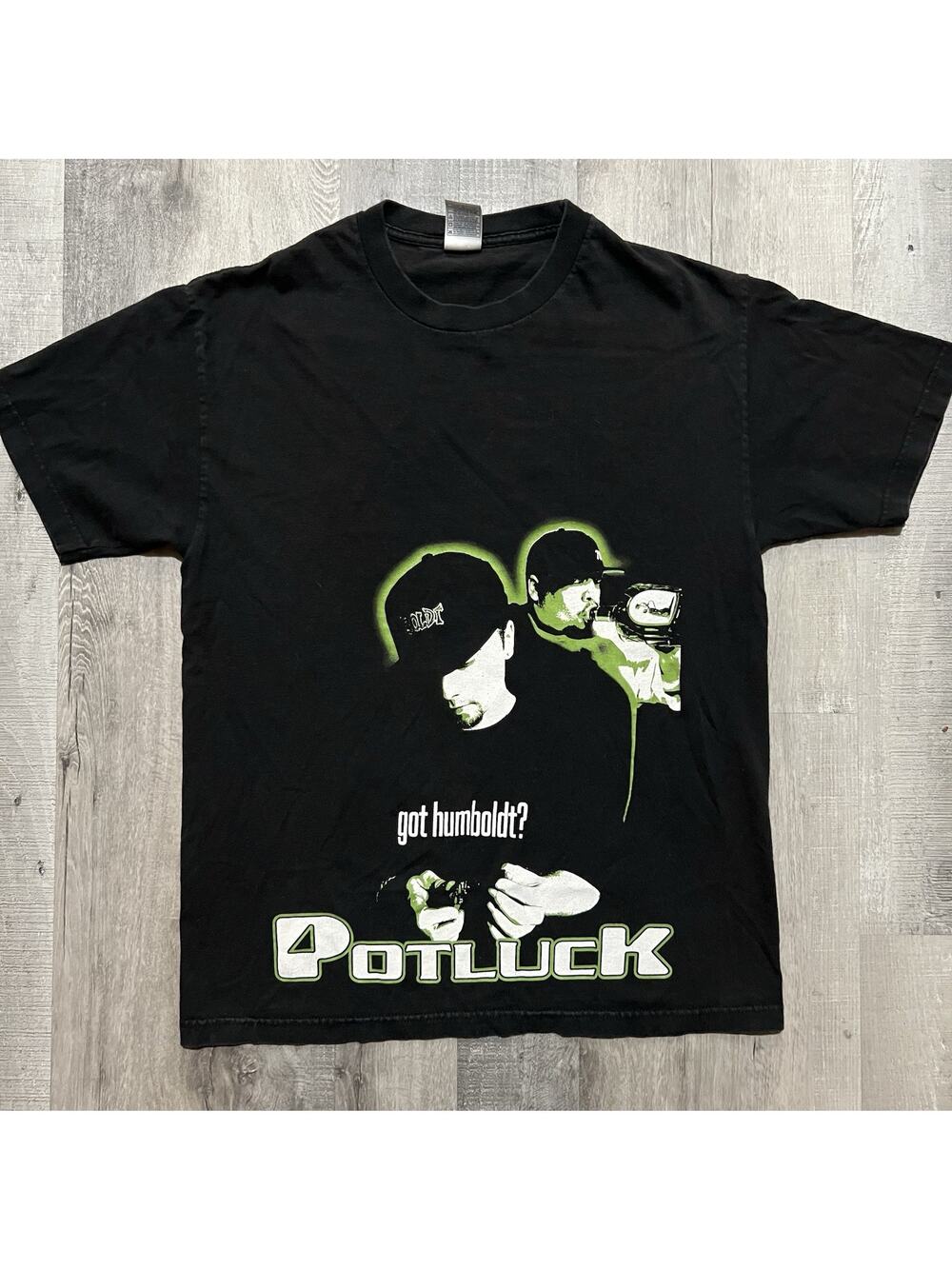 VTG Potluck Rap Shirt Straight Out Of Humboldt 2006 Tech N9ne KMK Cypress Hill L